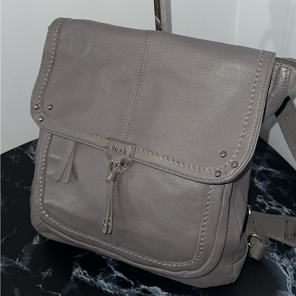 THE SAK Women's Ventura Leather Convertible Backpack Dark Gray AUTHENTIC - Picture 4 of 13